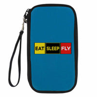 Thumbnail for Eat Sleep Fly (Colourful) Designed Travel Cases & Wallets