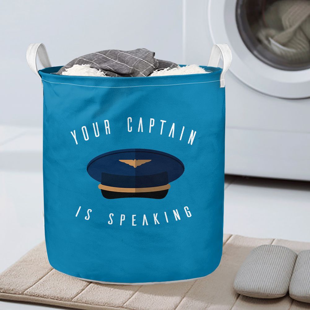 Your Captain Is Speaking Designed Laundry Baskets