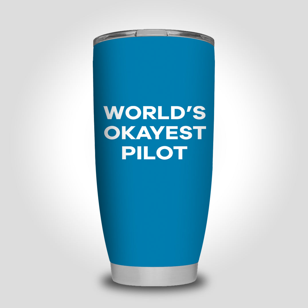 World's Okayest Pilot Designed Tumbler Travel Mugs