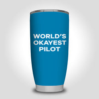Thumbnail for World's Okayest Pilot Designed Tumbler Travel Mugs