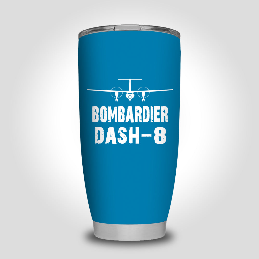 Bombardier Dash-8 & Plane Designed Tumbler Travel Mugs