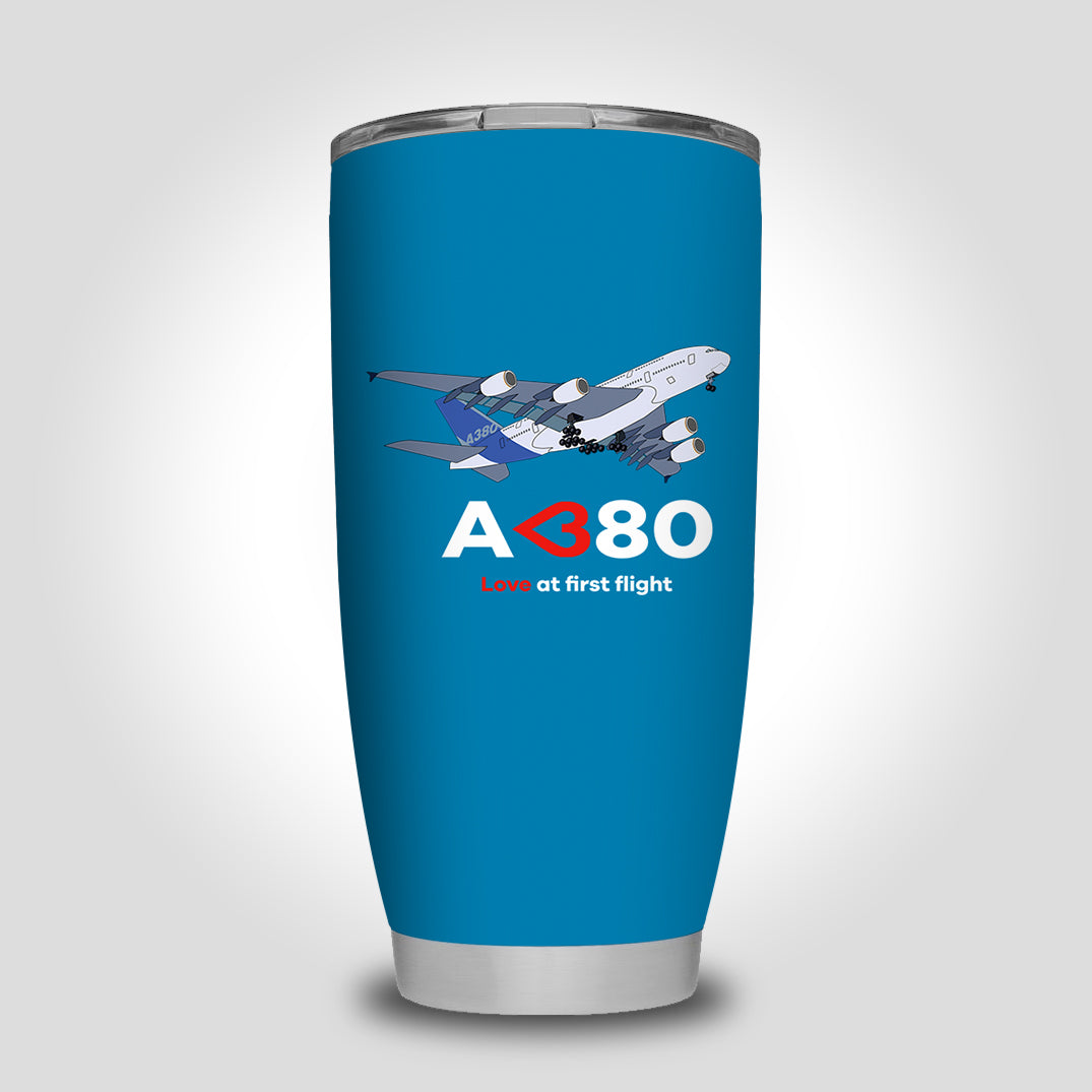 Airbus A380 Love at first flight Designed Tumbler Travel Mugs