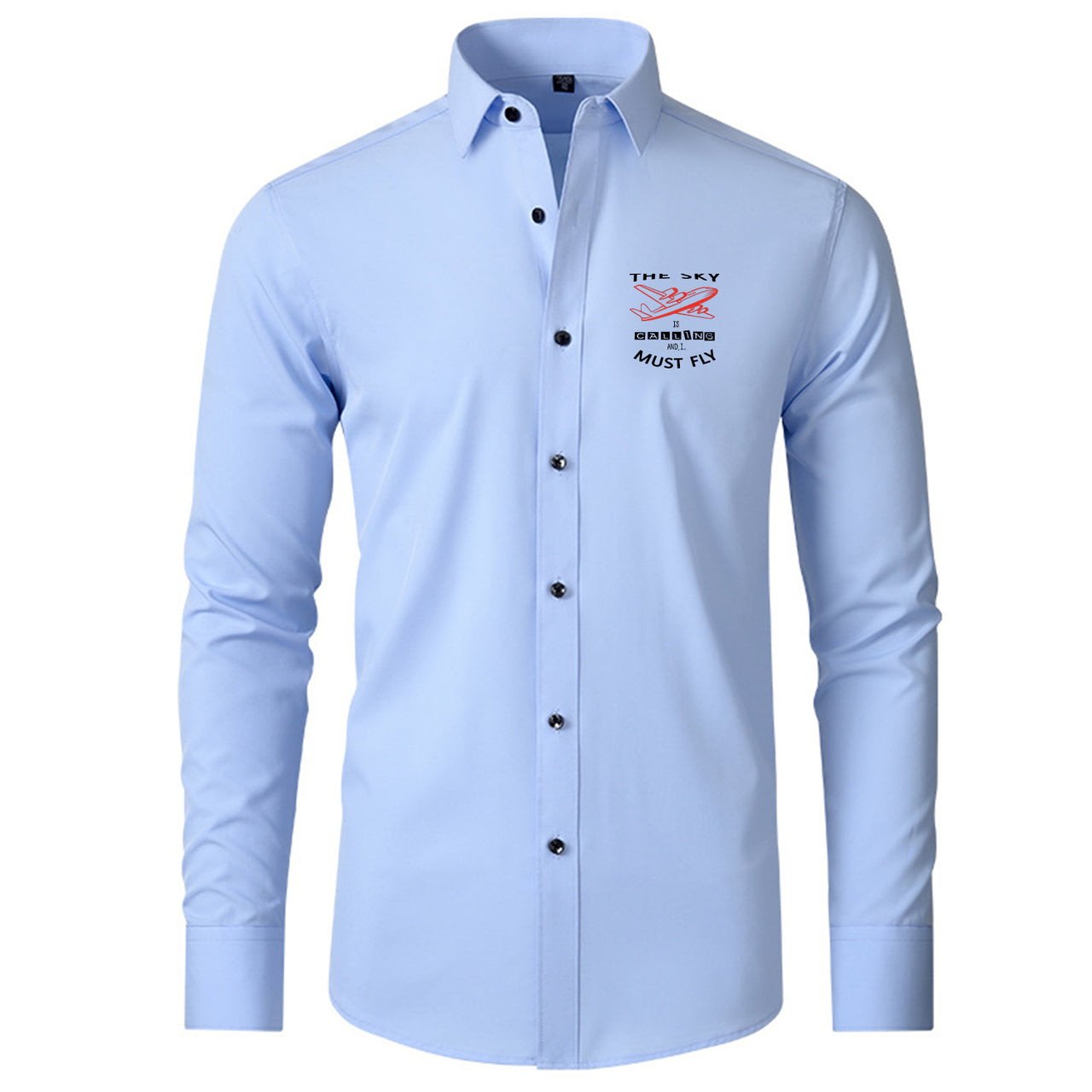 The Sky is Calling and I Must Fly Designed Long Sleeve Shirts