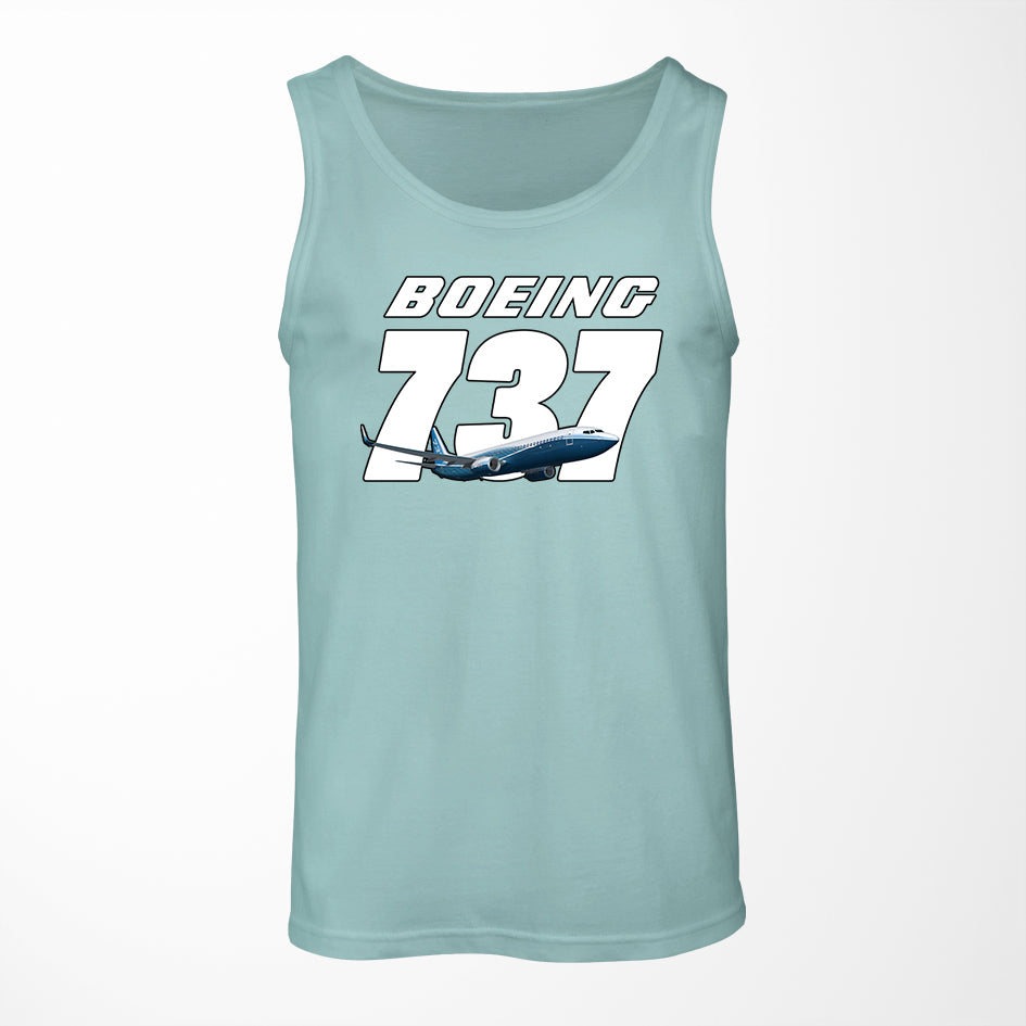 Super Boeing 737+Text Designed Tank Tops