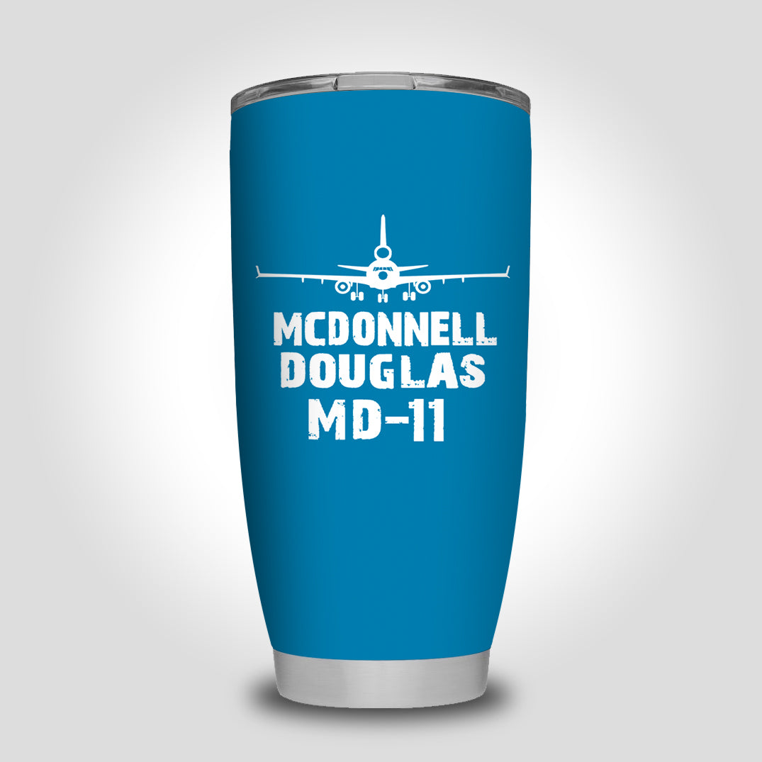McDonnell Douglas MD-11 & Plane Designed Tumbler Travel Mugs