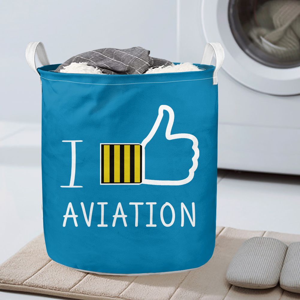 I Like Aviation Designed Laundry Baskets