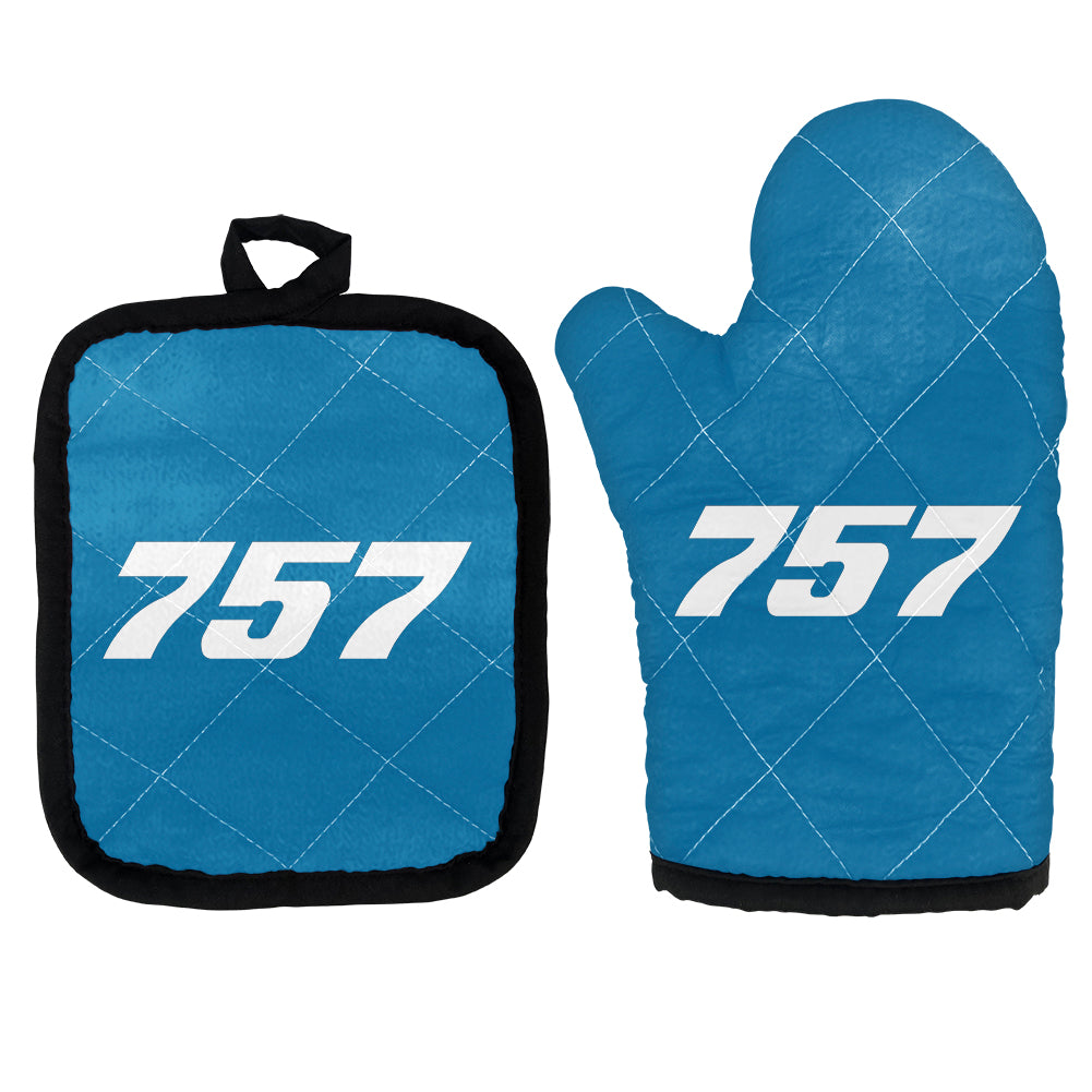 757 Flat Text Designed Kitchen Glove & Holder