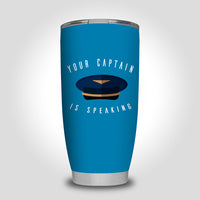Thumbnail for Your Captain Is Speaking Designed Tumbler Travel Mugs
