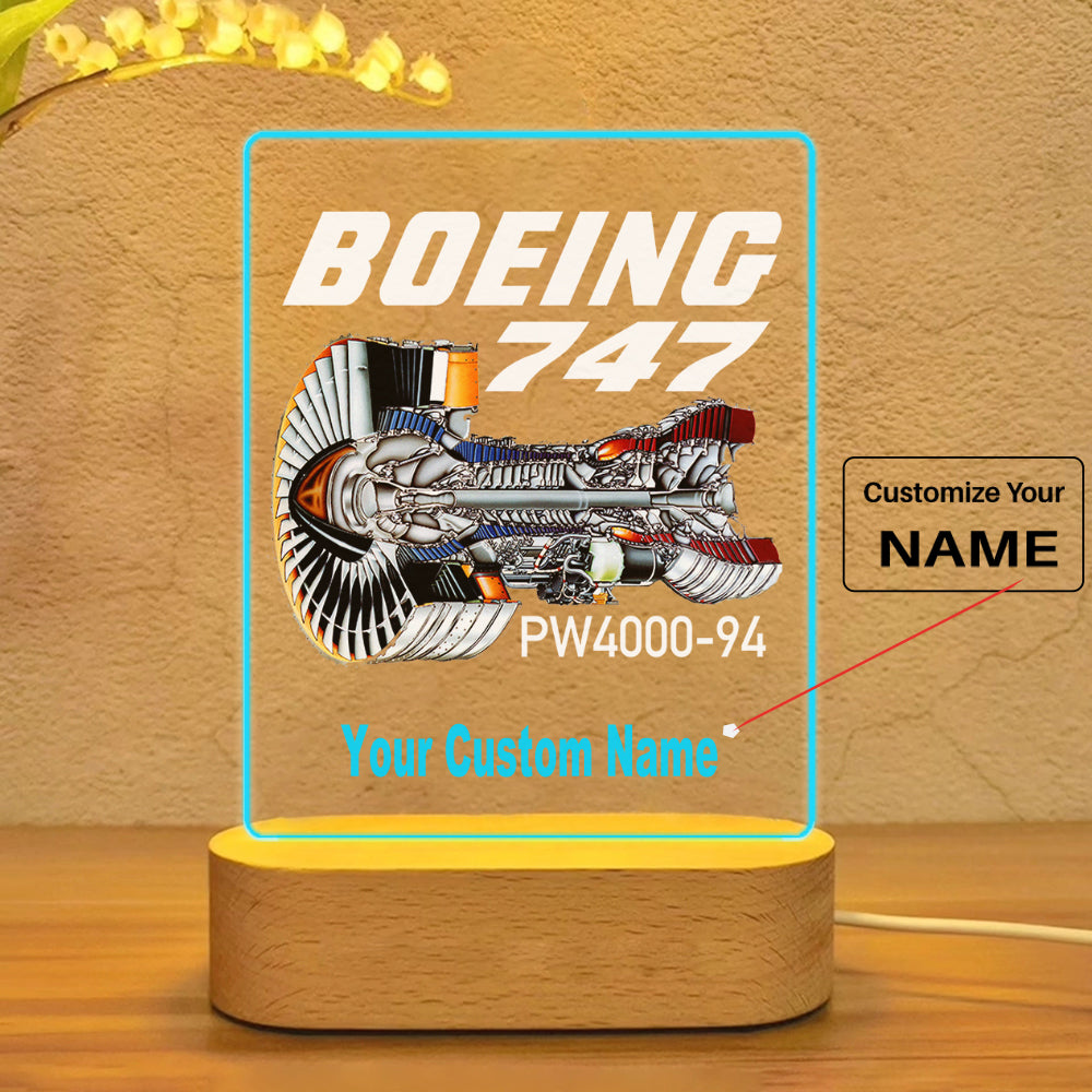 Boeing 747 & PW4000-94 Engine Designed Night Lamp