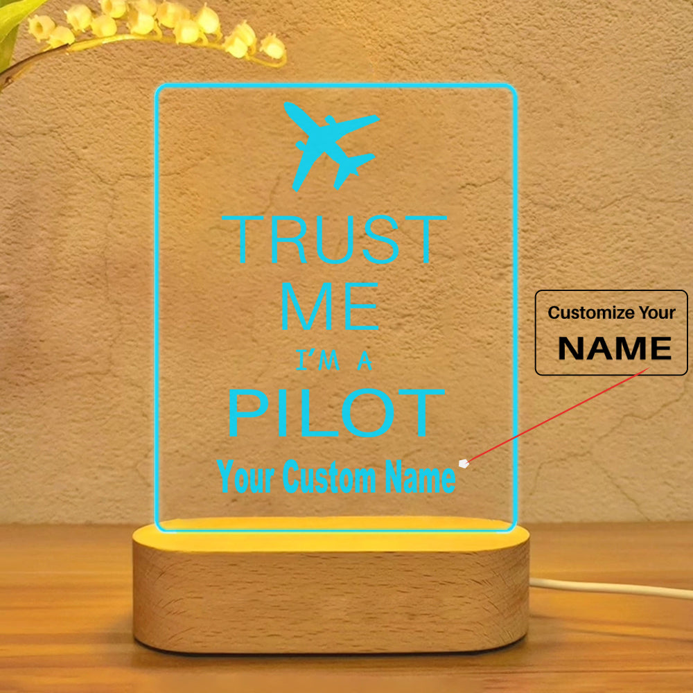 Trust Me I'm a Pilot 2 Designed Night Lamp