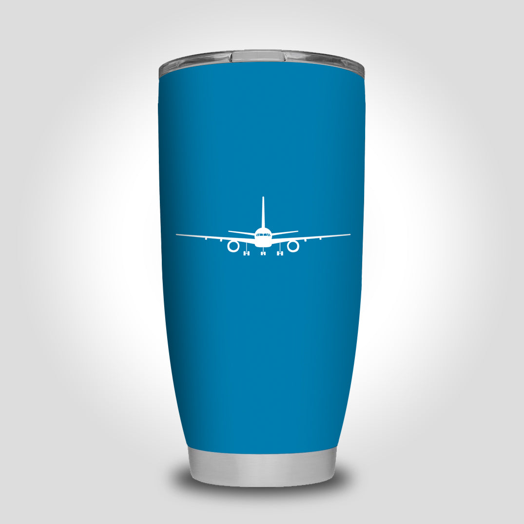 Boeing 757 Silhouette Designed Tumbler Travel Mugs