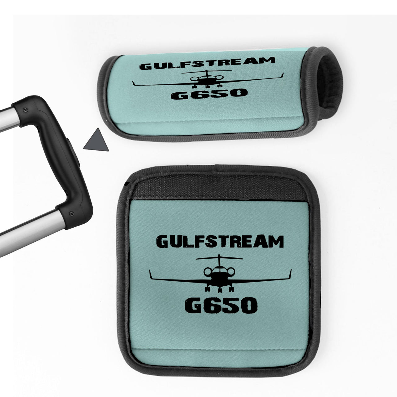 Gulfstream G650 & Plane Designed Neoprene Luggage Handle Covers