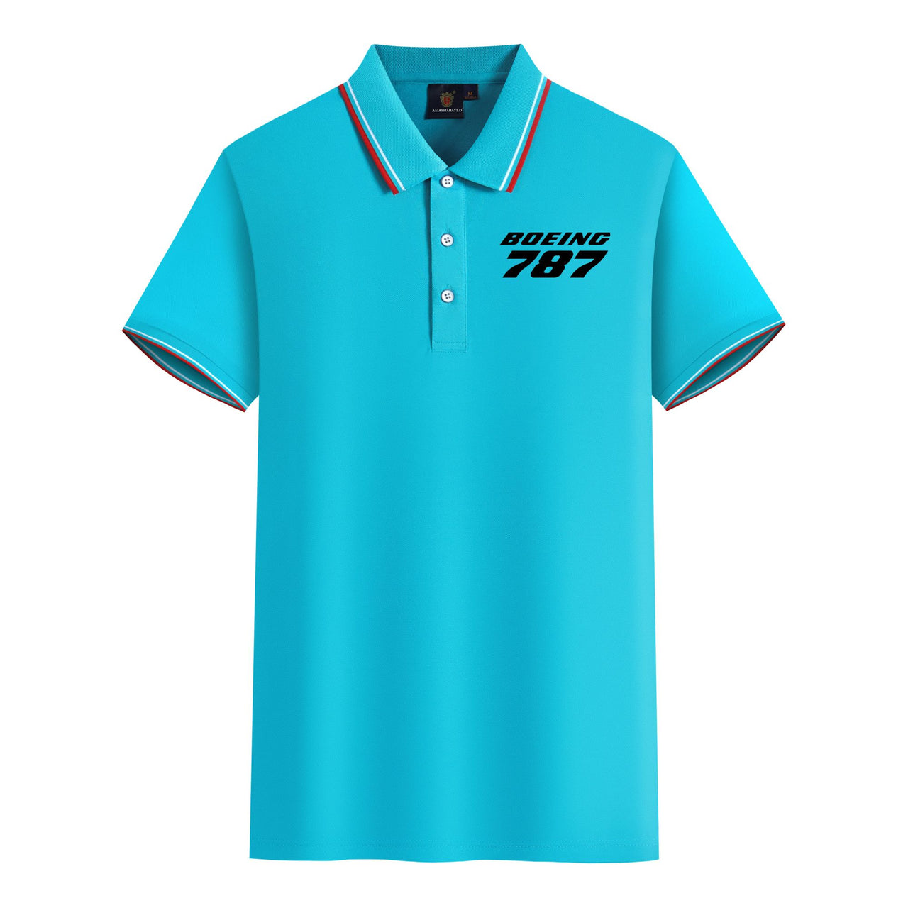 Boeing 787 & Text Designed Stylish Polo T-Shirts