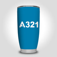 Thumbnail for A321 Flat Text Designed Tumbler Travel Mugs