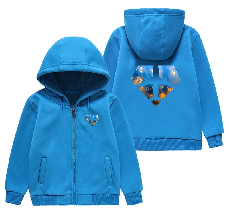 Supermen of The Skies (Sunrise) Designed "CHILDREN" Zipped Hoodies
