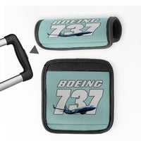 Thumbnail for Super Boeing 737+Text Designed Neoprene Luggage Handle Covers