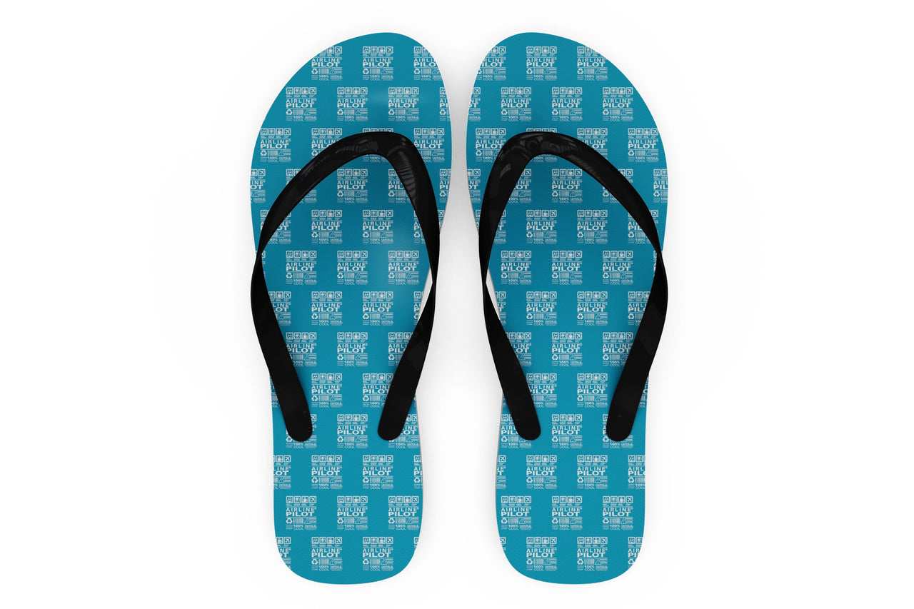 Airline Pilot Label Designed Slippers (Flip Flops)