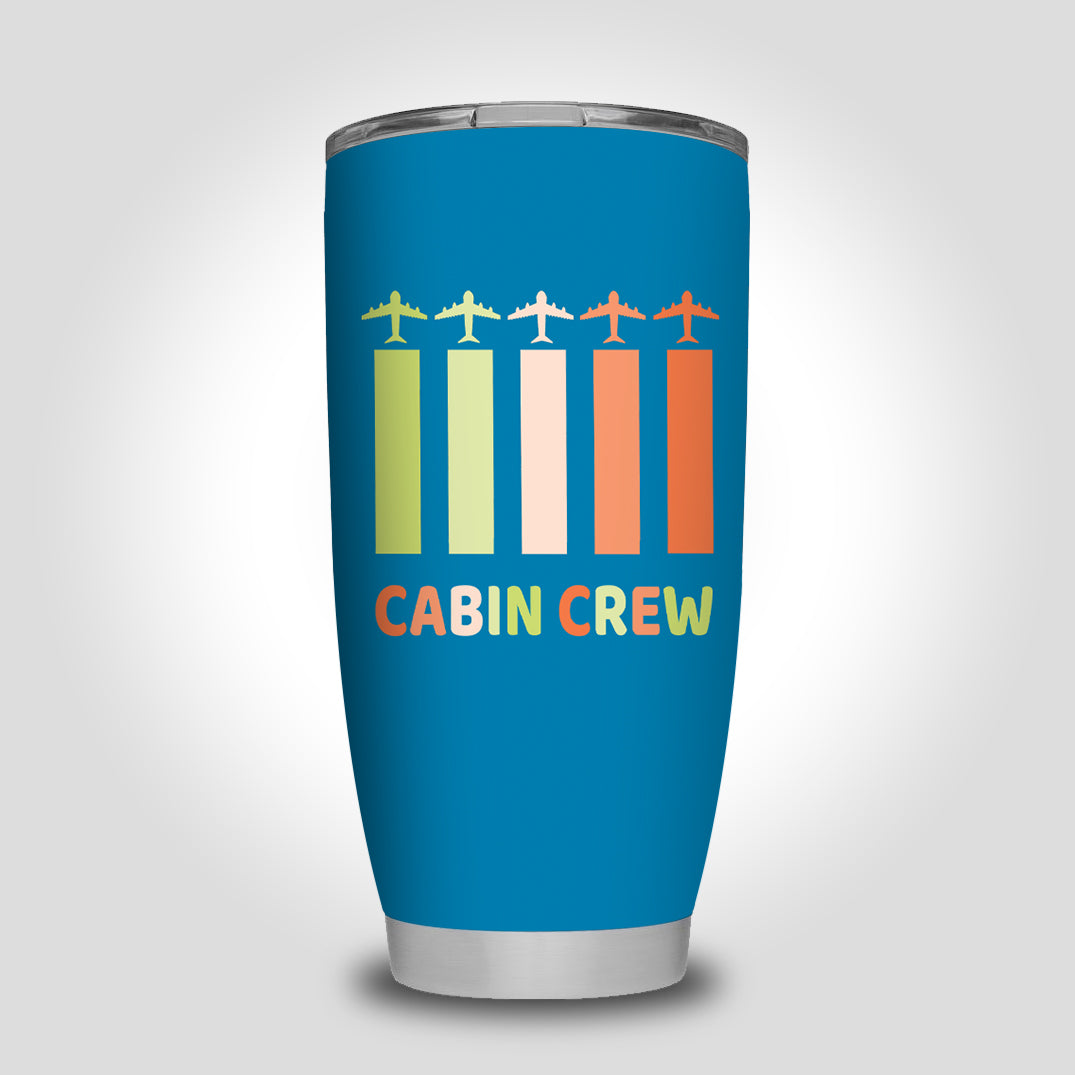 Colourful Cabin Crew Designed Tumbler Travel Mugs