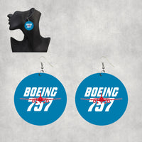 Thumbnail for Amazing Boeing 757 Designed Wooden Drop Earrings