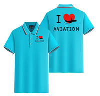 Thumbnail for I Love Aviation Designed Stylish Polo T-Shirts (Double-Side)