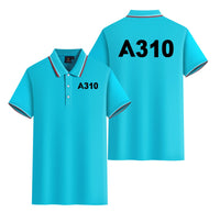 Thumbnail for A310 Flat Text Designed Stylish Polo T-Shirts (Double-Side)