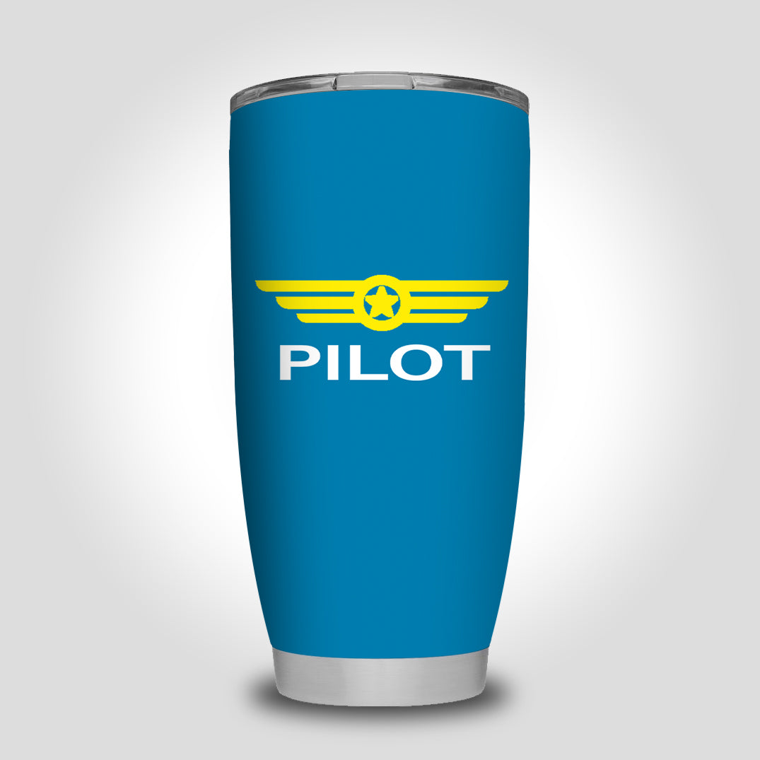 Pilot & Badge Designed Tumbler Travel Mugs