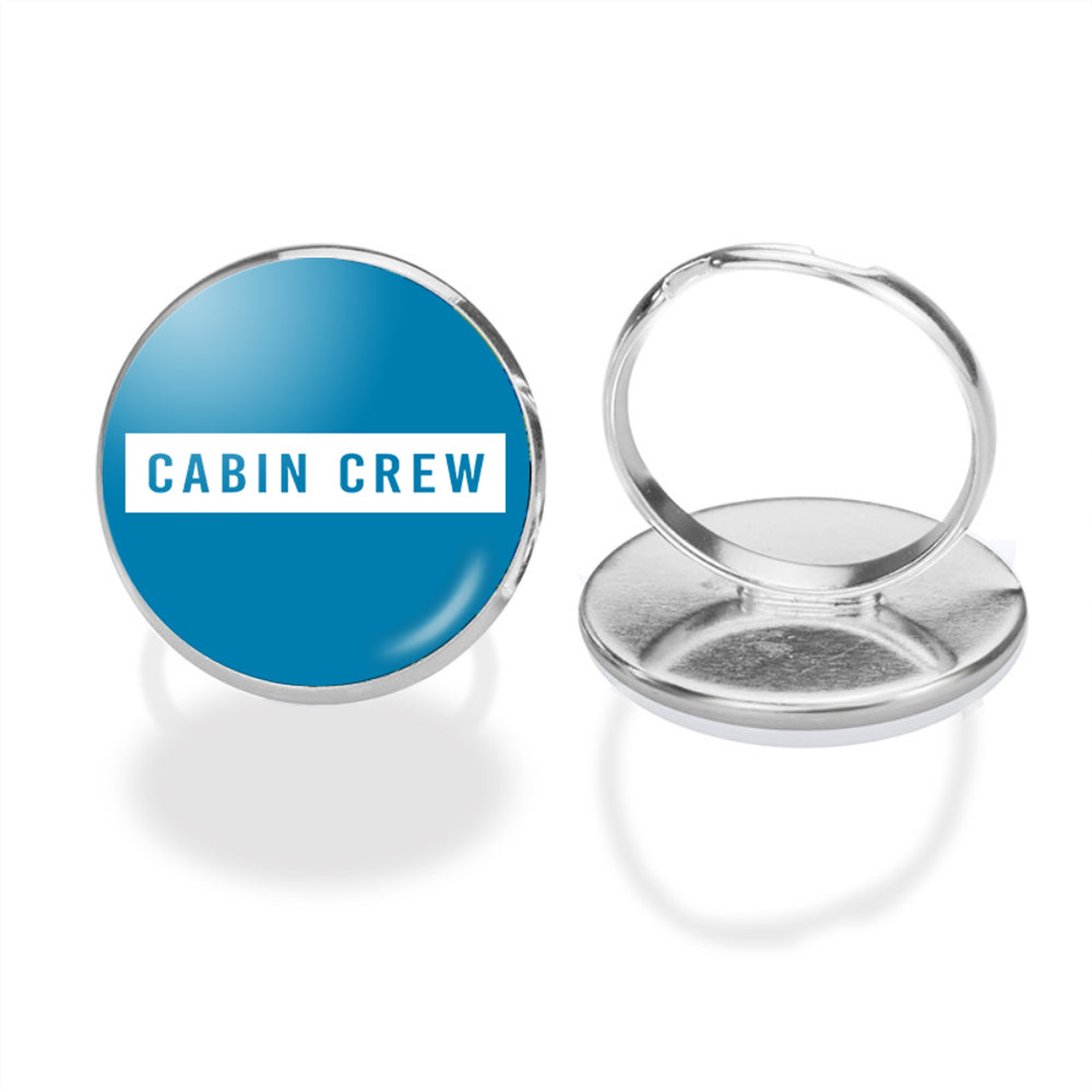 Cabin Crew Text Designed Rings