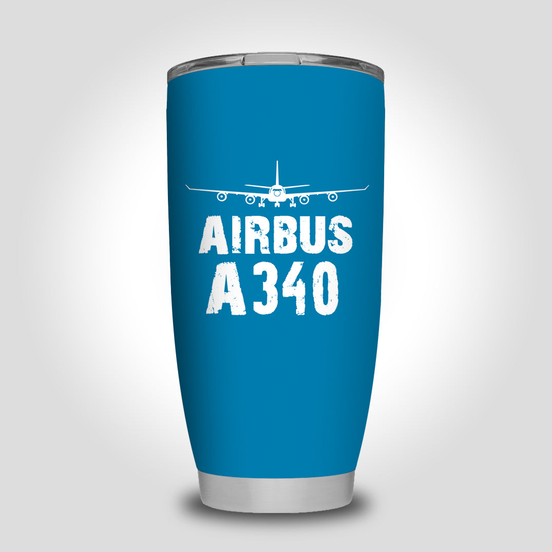 Airbus A340 & Plane Designed Tumbler Travel Mugs