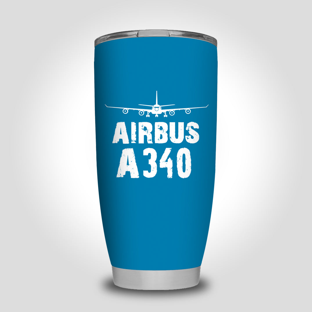 Airbus A340 & Plane Designed Tumbler Travel Mugs