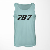 Thumbnail for 787 Flat Text Designed Tank Tops