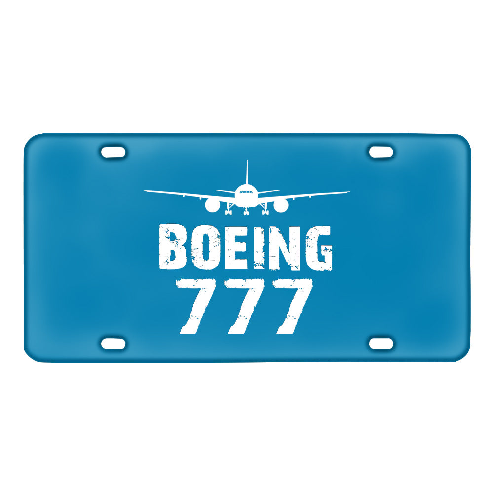 Boeing 777 & Plane Designed Metal (License) Plates