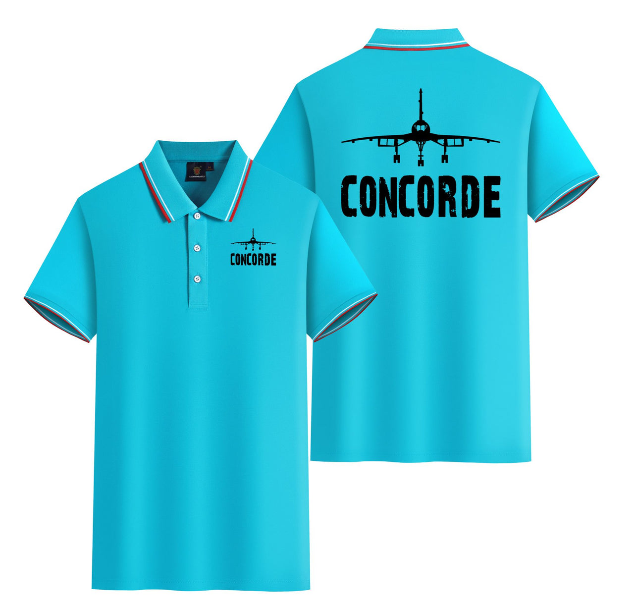 Concorde & Plane Designed Stylish Polo T-Shirts (Double-Side)