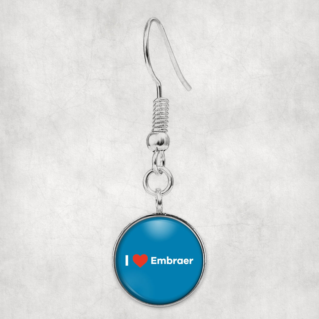 I Love Embraer Designed Earrings