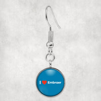 Thumbnail for I Love Embraer Designed Earrings