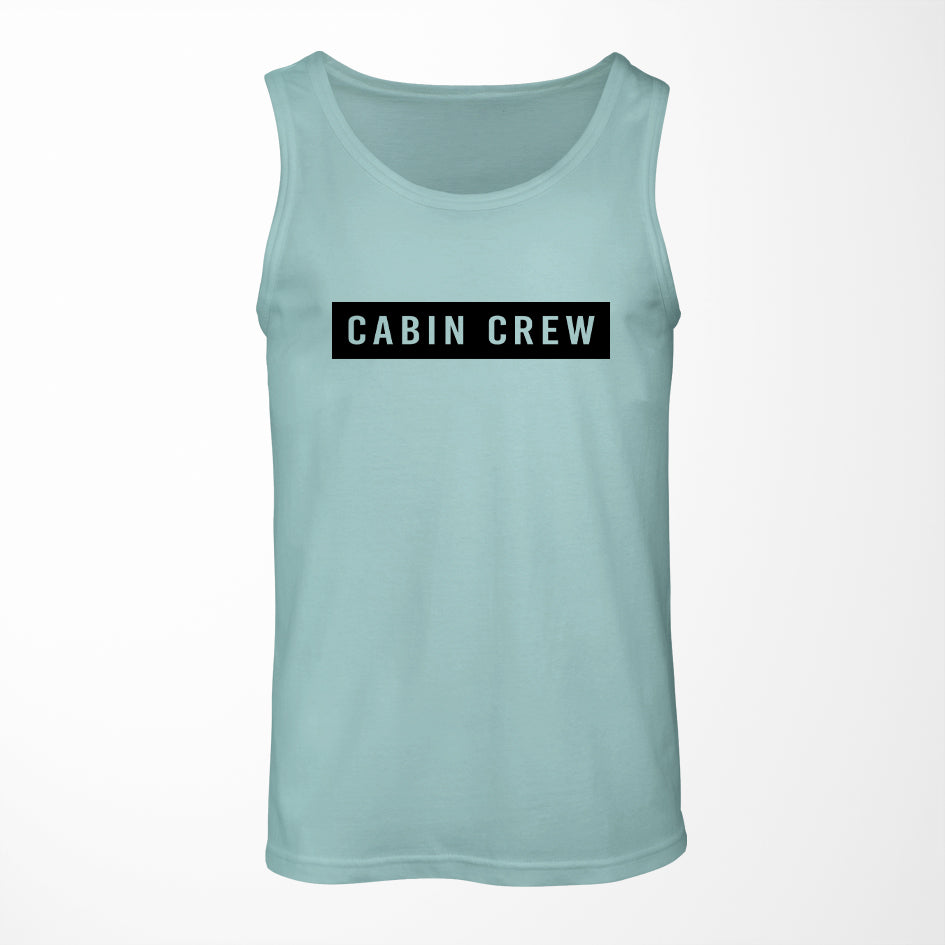 Cabin Crew Text Designed Tank Tops