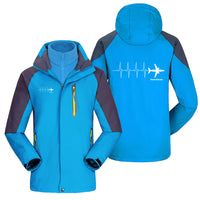 Thumbnail for Aviation Heartbeats Designed Thick Skiing Jackets