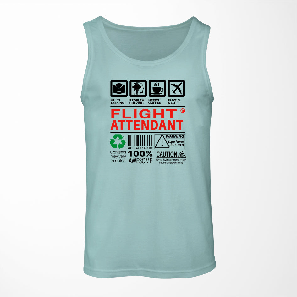Flight Attendant Label Designed Tank Tops
