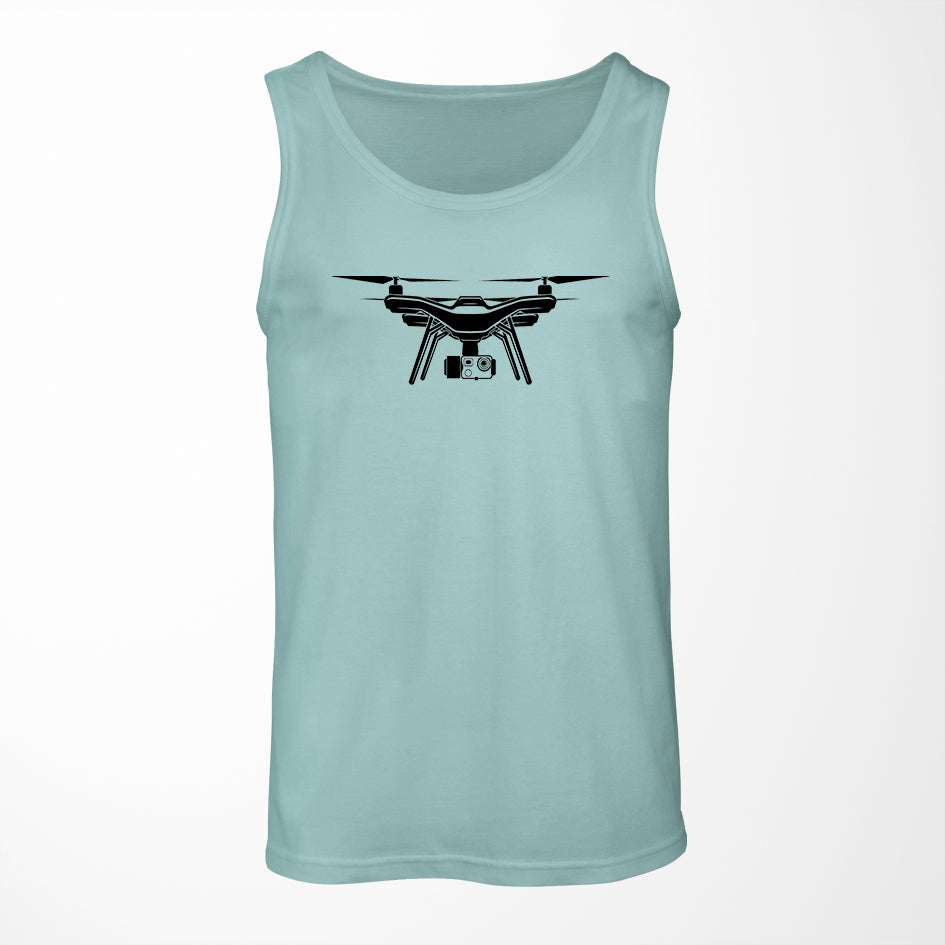Drone Silhouette Designed Tank Tops