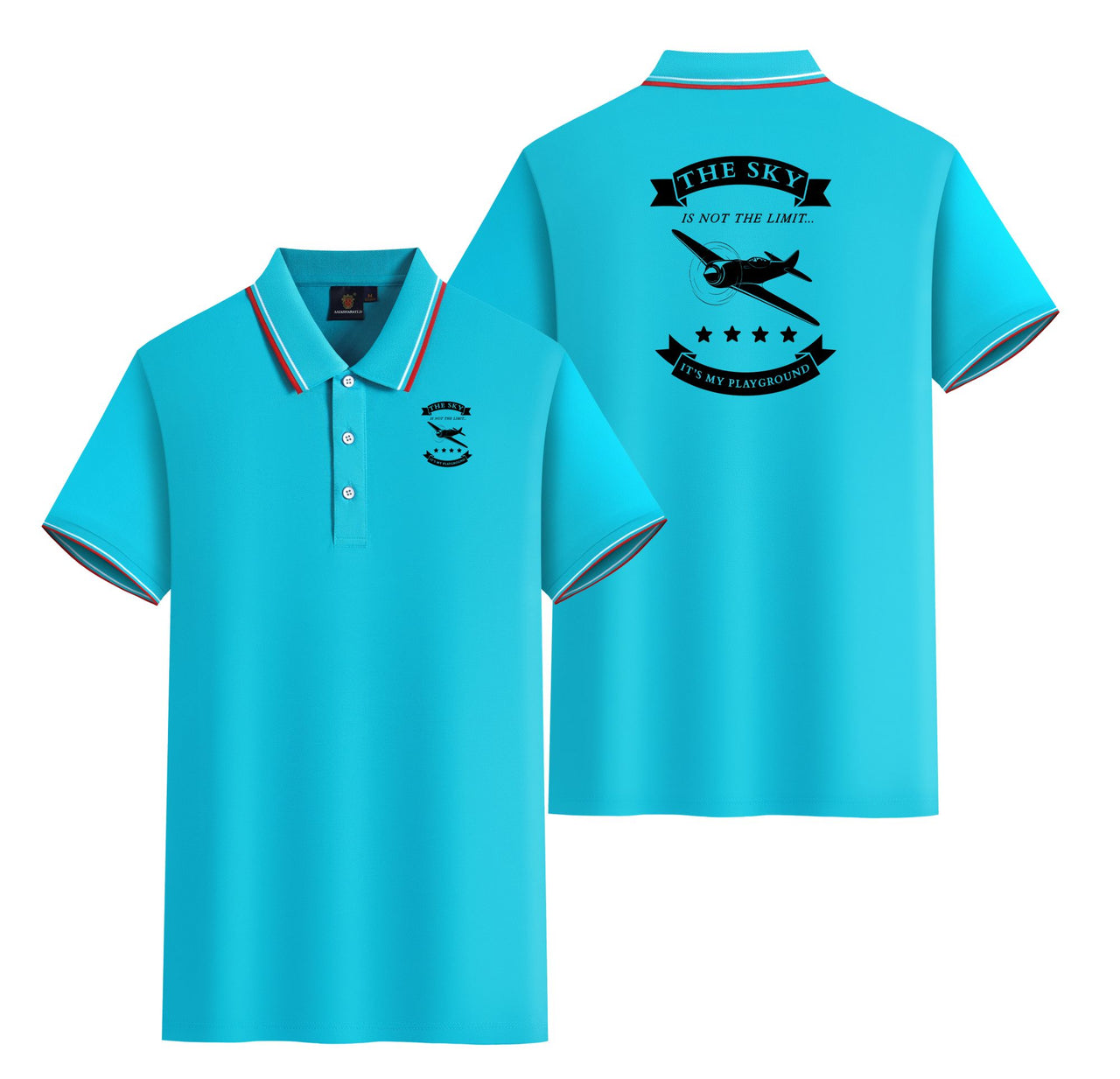 The Sky is not the limit, It's my playground Designed Stylish Polo T-Shirts (Double-Side)