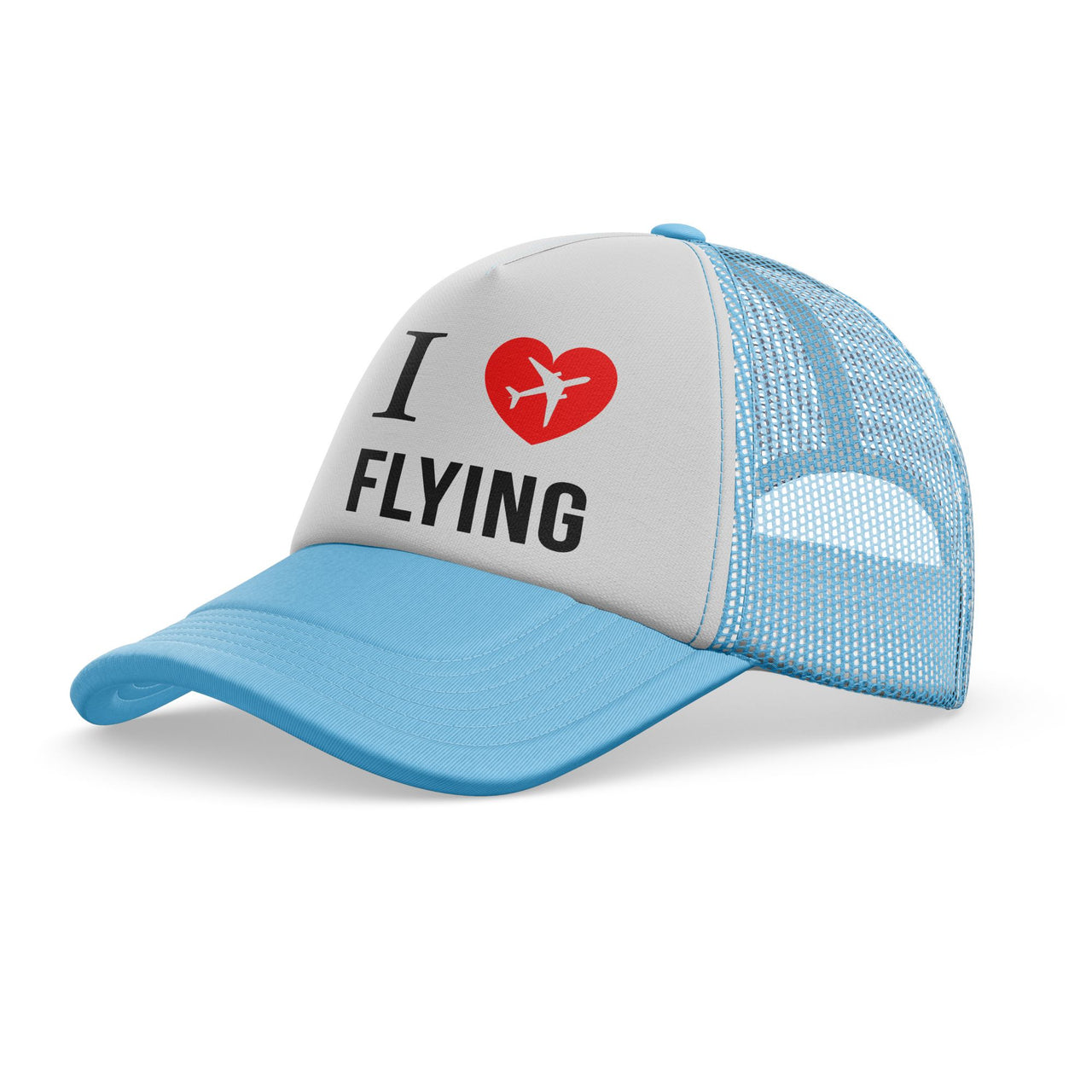 I Love Flying Designed Trucker Caps & Hats