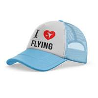 Thumbnail for I Love Flying Designed Trucker Caps & Hats