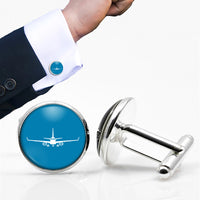 Thumbnail for Embraer E-190 Silhouette Plane Designed Cuff Links