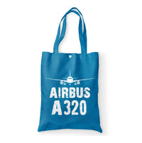 Thumbnail for Airbus A320 & Plane Designed Tote Bags