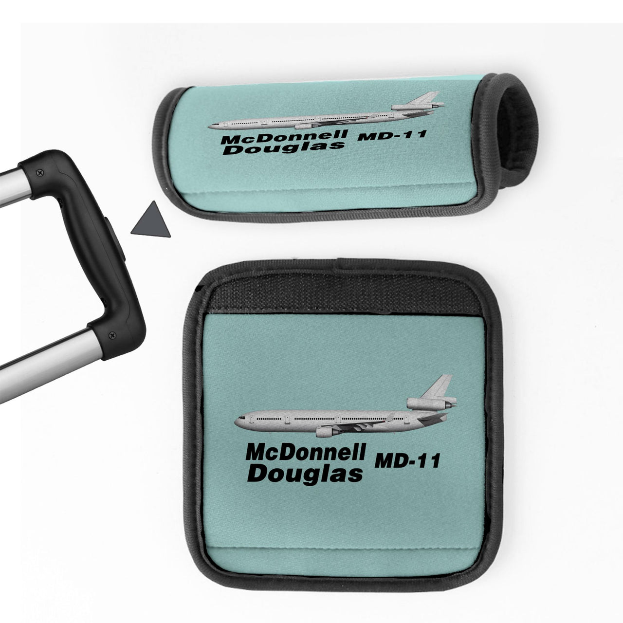 The McDonnell Douglas MD-11 Designed Neoprene Luggage Handle Covers