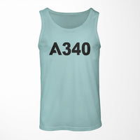 Thumbnail for A340 Flat Text Designed Tank Tops