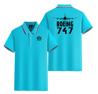 Thumbnail for Boeing 747 & Plane Designed Stylish Polo T-Shirts (Double-Side)