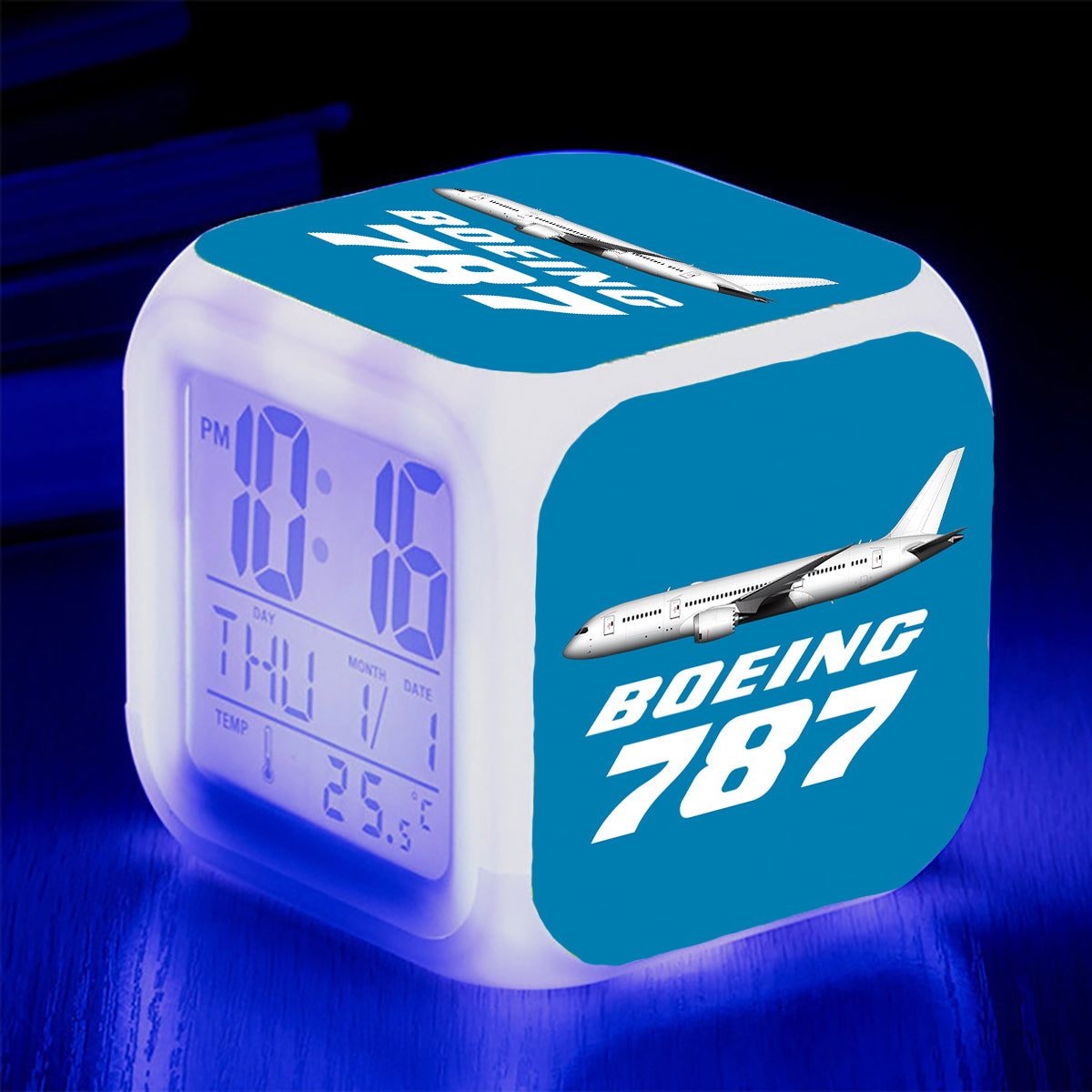 The Boeing 787 Designed "7 Colour" Digital Alarm Clock
