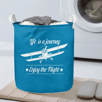 Thumbnail for Life is a journey Enjoy the Flight Designed Laundry Baskets
