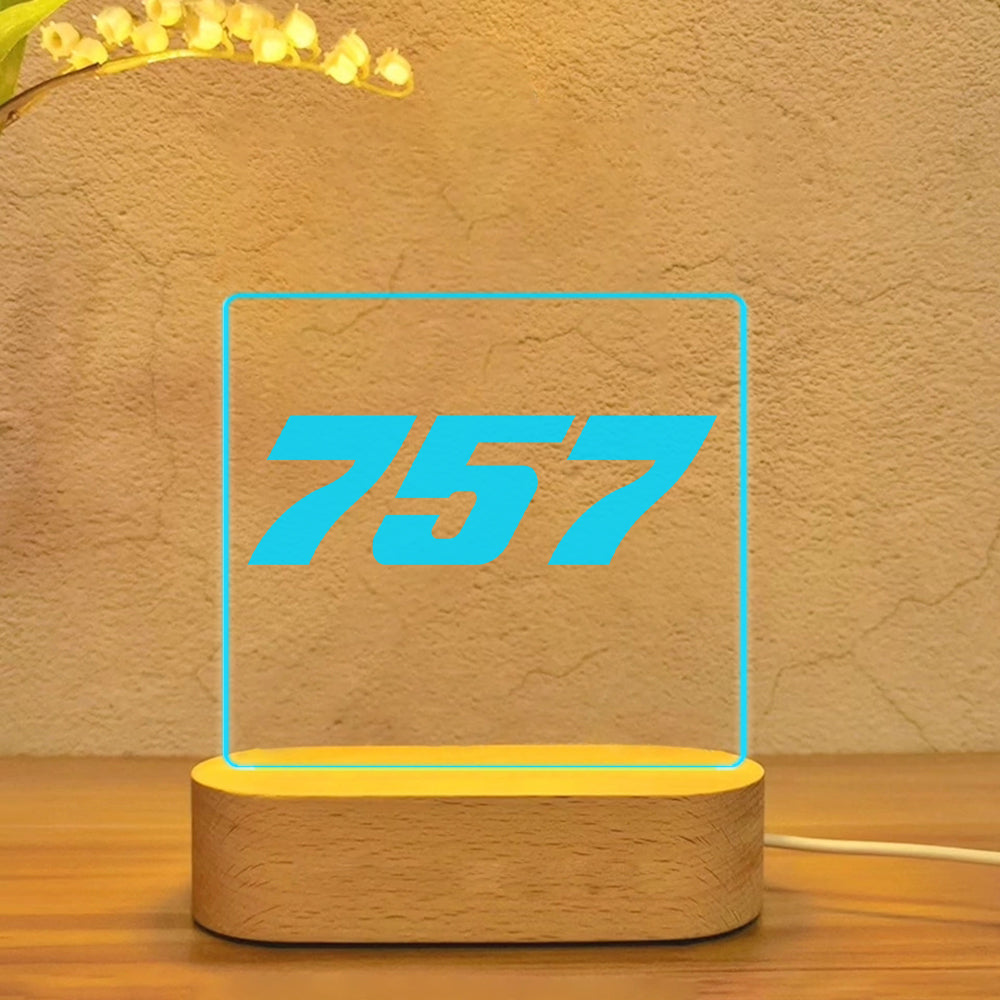 757 Flat Text Designed Night Lamp