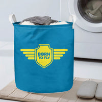 Thumbnail for Born To Fly & Badge Designed Laundry Baskets